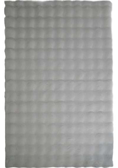 Prizma Halı Bubble Peluş Halı Beyaz Düz Kesim