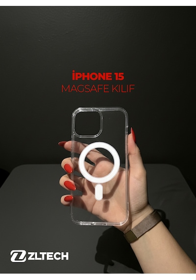 Apple iPhone 15 Uyumlu Magsafe Özellikli Sert Şeffaf Kılıf Plastıc Cover Şeffaf Apple iPhone 15 Uyumlu Magsafe Özellikli Sert Şeffaf Kılıf Plastıc Cover Şeffaf