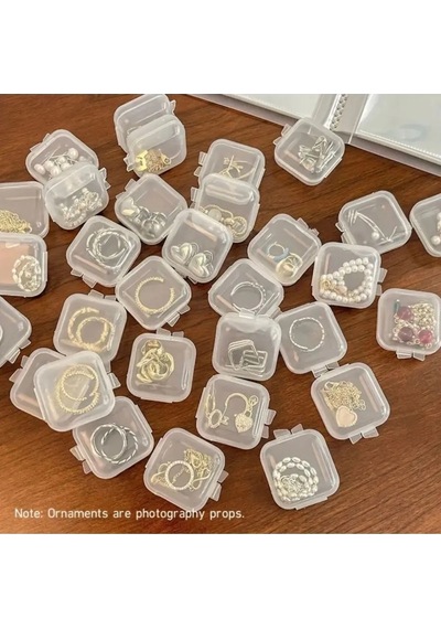 10 Adet Mini Takı Kutusu Şeffaf Düzenli Kolyeler Küpeler Takı Saklama Depolama Plastik 24 X 18 Turun Diğer