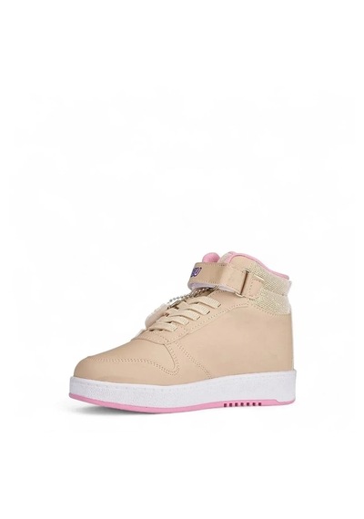 Zacoz Labu Labu Baskılı Kız Çocuk Spor Ayakkabı Sneaker Bej - Pembe