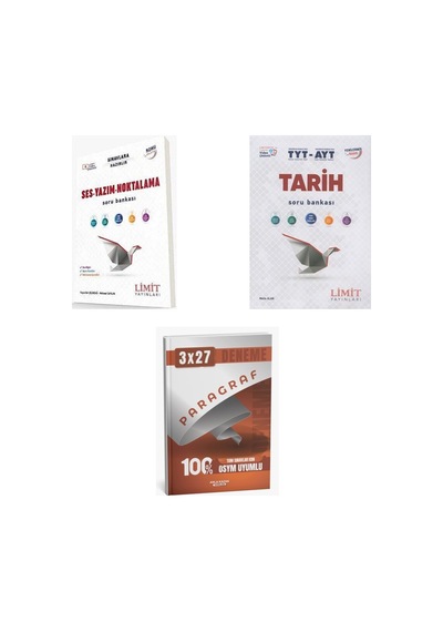 2027 Tyt Limit Ses Yazım Noktalama Soru + Ayt Tarih Video Çözümlü Soru + Anla Kazan Paragraf Deneme 3'lü Set