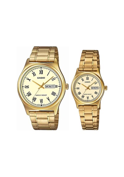 Casio Mtp-ltp-v006g-9budf Çift Kol Saati Kadın-erkek Metalik