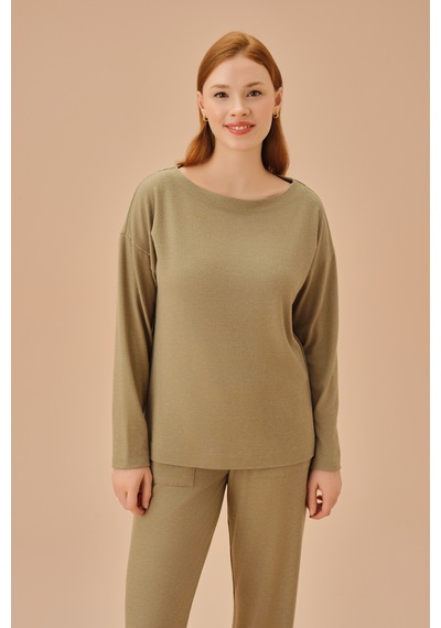 Suwen Siamore Pijama Takımı Sh251986601060 Olıve Zeytin Yeşili Suwen Siamore Pijama Takımı Sh251986601060 Olıve Zeytin Yeşili