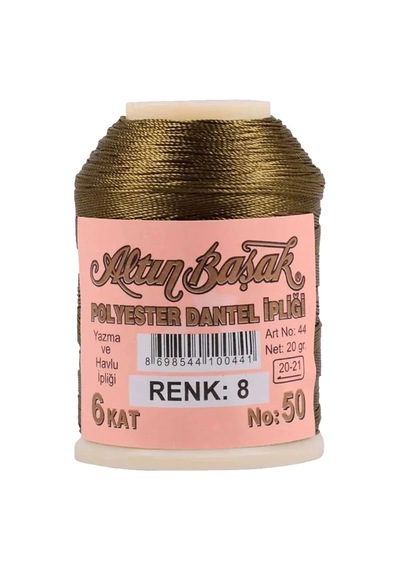 Tedar Altınbaşak Oya Ve Dantel İpi 20 Gr - Royaleks - No: 008 Najmaddin (No:1) 8.5Cm X 10.5 Cm