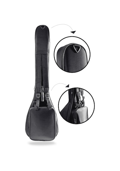 Profesyonel Su Geçirmez 20 Mm Pedli Soft Case Uzun Sap Bağlama Saz Kılıfı