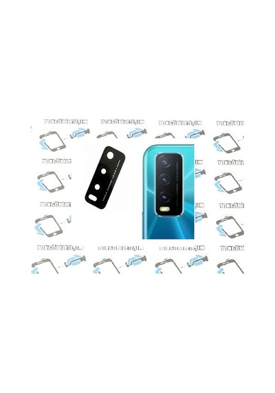 Vivo Uyumlu Y20 Arka Kamera Camı Lens Yapışkanlı (546234795)