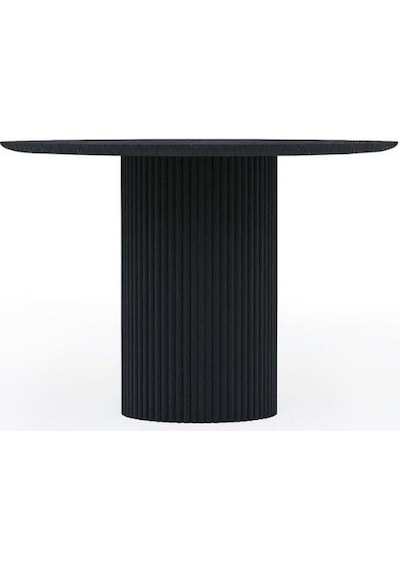 Breeze Yuvarlak Ahşap Bohem Masa 90x90 Siyah