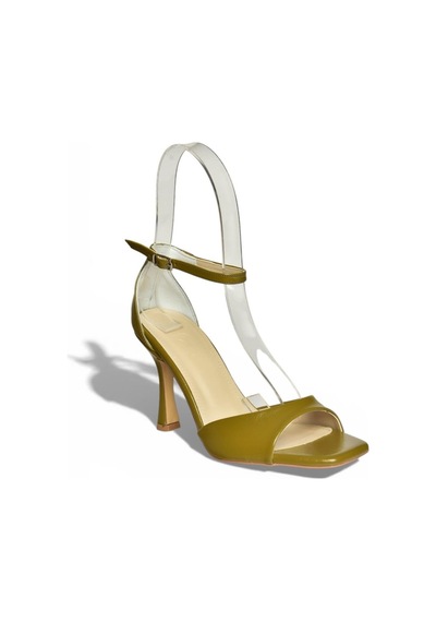 Fox Shoes Y569823309 Yeşil İnce Topuklu Kadın Ayakkabı Yeşil