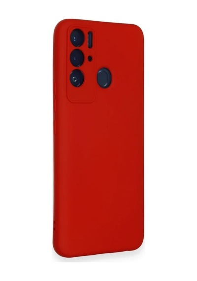 Tecno Pova Neo Kılıf Nano İçi Kadife Silikon - Kırmızı 0.2M-Çok Renkli