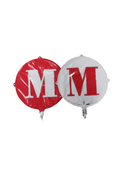 Folyo Balon Harf M Kırmızı-Beyaz 18"