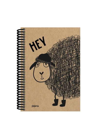 Papirüs Kraft Sert Kapak Defter 100yp 17x24cm Çizgili Standart