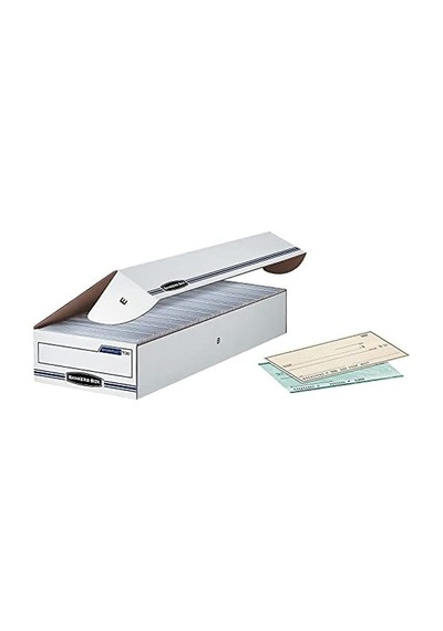 Box 12 Pack Stor/fıle Check Storage Boxes, Standard Setup, Attached Flip Top Lid, 4 X 9 X 24 Inches