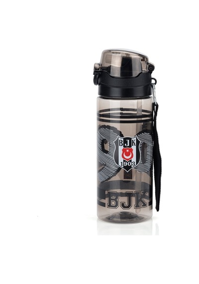 Beşiktaş Beşiktaş Lisanslı 500ml Pipetli Kilitli Kapaklı Siyah Matara 26369 Çok Renkli