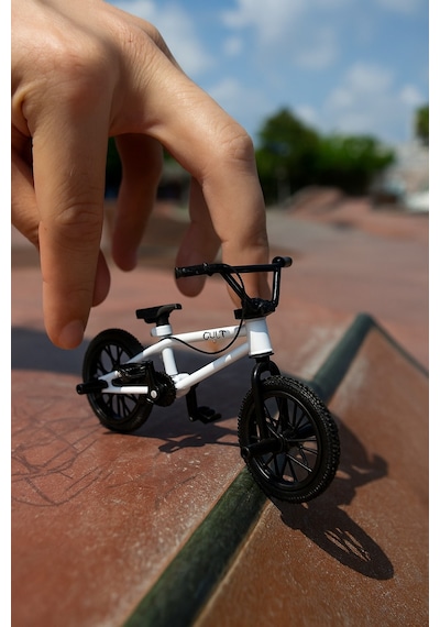 Tech Deck Bmx Bisikleti Cult Beyaz Gerçek Metal Çerçeve Parmak Bisiklet Oyuncak Model 12