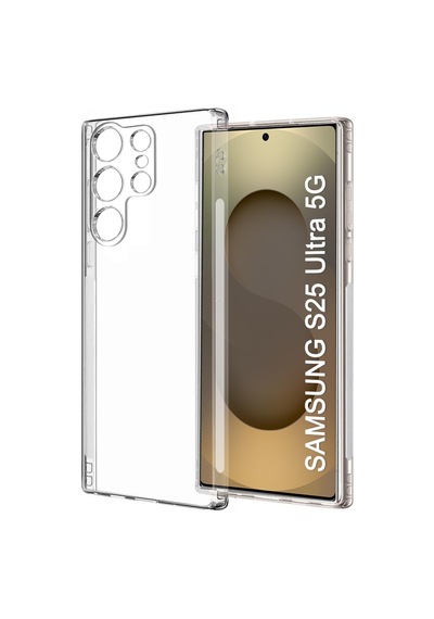 Kvy Samsung Galaxy Uyumlu S25 Ultra Kamera Korumalı Süper Silikon Kılıf Şeffaf