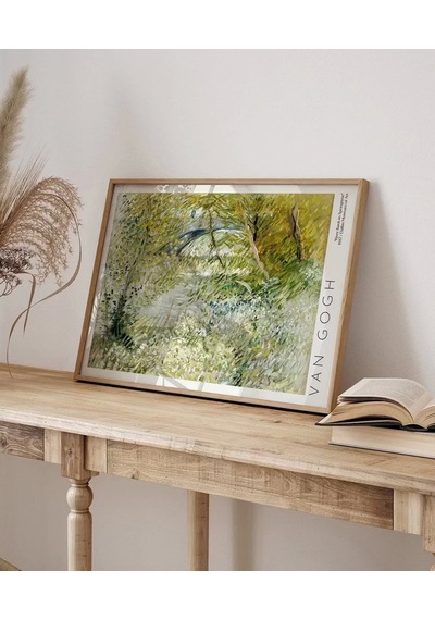 Çerçevesiz Poster Vincent Van Gogh Riverbank'da Bahar Vakti
