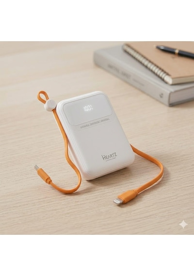 H26 10000 Mah Power Bank Pd 20w Ve Usb 22.5w Fast Hızlı Şarj Dahili Type C Ve Lightning Kablolu Dünya Standartları