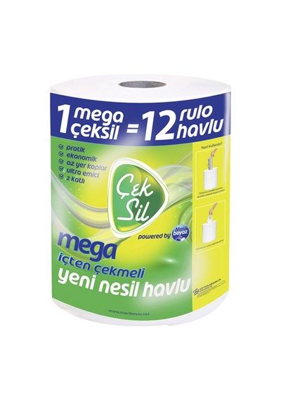 Mavi Beyaz Mavi Beyaz İçten Çekmeli Kağıt Havlu 6'li Avantaj Paketi Mıchu