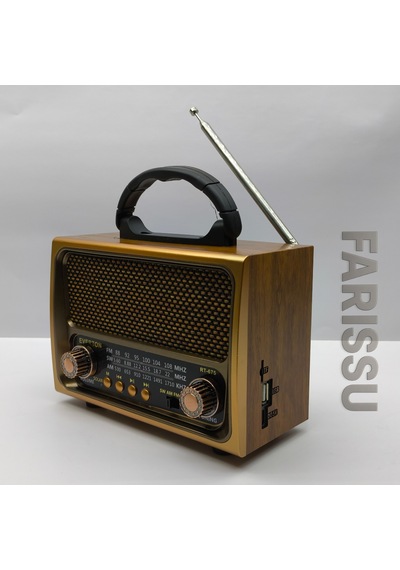 Rt-675 Retro Tasarımlı Dünya Alıcısı Fm/am/sw 3 Bant Radyo, Bluetooth Hoparlör, Usb/tf Mp3