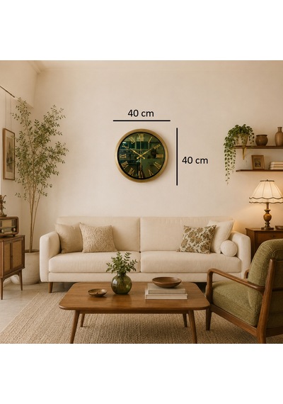 Eskitme Grand Roma Aynalı 40 X 40 Cm Duvar Saati