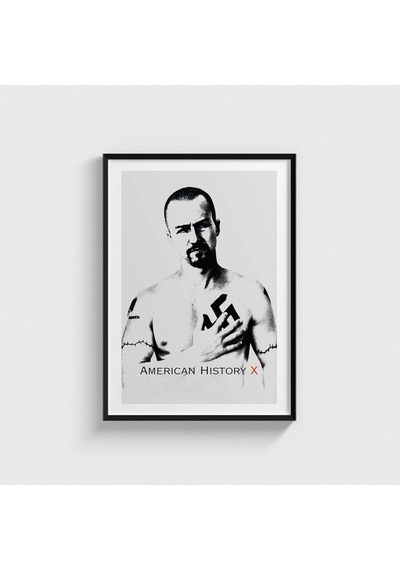 American History X 1998 Film Posteri Tablo Çerçeveli Poster Duvar Dekorasyonu Siyah Çerçeveli Tablo Siyah Çerçeveli Tablo Dn11d259sıyah