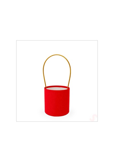 Susle Baby Hortum Saplı Kırmızı Kadife Kutu Küçük Boy - 12 Cm