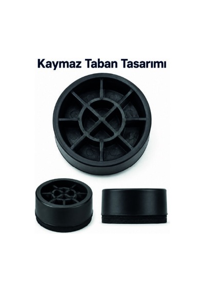 4 Adet Kaymaz Çamaşır Makinesi Ayak Altlığı beyaz