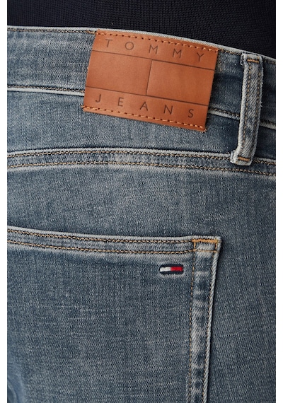 Tommy Jeans Pamuk Slim Fit Normal Bel Dar Paça Jean Erkek Kot Pantolon Dm0dm23346 1da Gri