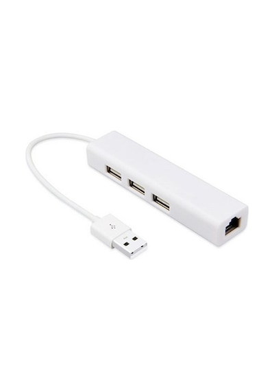 Usb 3 Port Hub Ve Ethernet Adaptörü Internet 4517P Swıtch Splitter