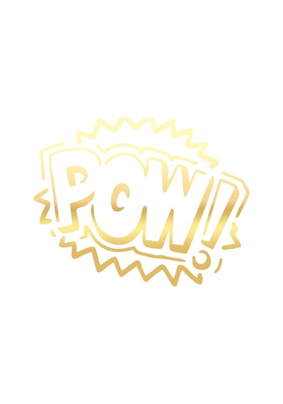 Pow Araba Sticker 17x17 Cm Gold