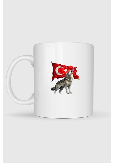 Türkün Nefesi Baskılı Kupa Bardak Beyaz