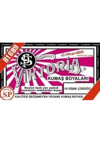 10 Vişne Renk Kumaş Boyası Viktoria