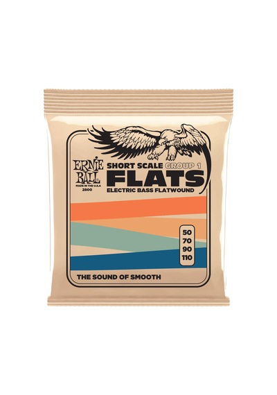 Ernie Ball Short Scale Flatwound Group 1 Elektrikli Bas Teli, Kalınlık 50-110