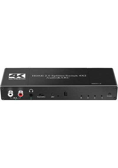 Gplus 4k422a 4 Giriş 1 Çıkış Hdmı Arc Combo Switch Splitter