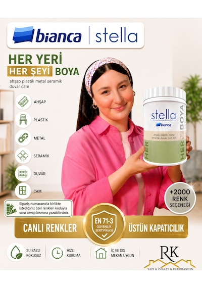 Stella Boya Yeni Nesil Yaşam Boyası Dolap-cam-ahşap-fayans-plastik Diğer