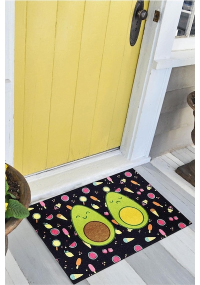 Tr Avakado Kapı Önü Paspası Dekoratif Kapı Paspası Dış Mekân Paspas Ev İçi Paspası 45x70cm Diğer