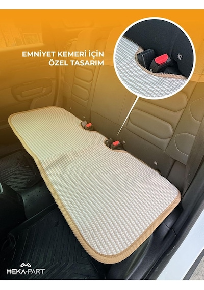 Meka Part Oto Koltuk Koruyucu Kılıf 5 Parça Universal Bej 2+3%100 Pamuk Bej