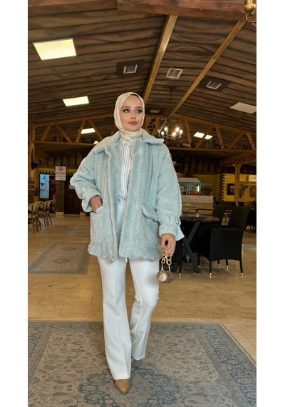 Mnt001 Peluş Fermuarlı Mont 001