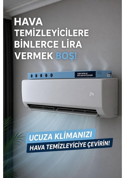 Klima Hava Temizleyici F9 Hepa Filtre, Duvar Tipi Split Klimalar İle Uyumlu 12000 Btu Çok Renkli