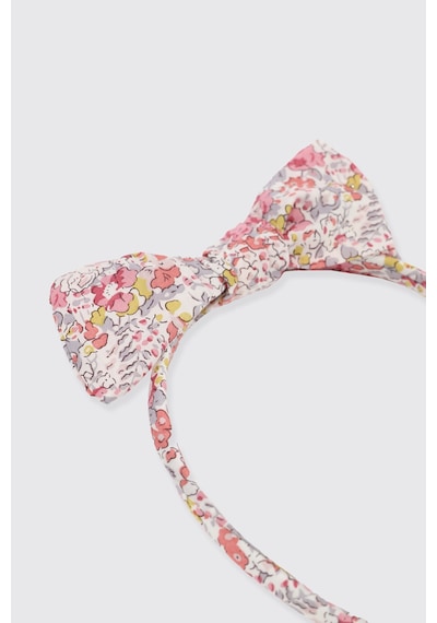 Made With Liberty Fabric Liberty Kumaş Çiçek Desenli Kız Çocuk Taç Pembe