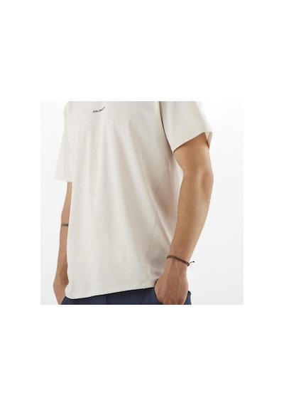 Salomon Trackline Ss Tee M Erkek T-shirt-29840 Krem