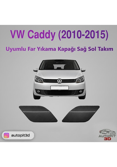 Vw Caddy 2010-2015 Uyumlu Far Yıkama Kapağı Takımı Sağ + Sol