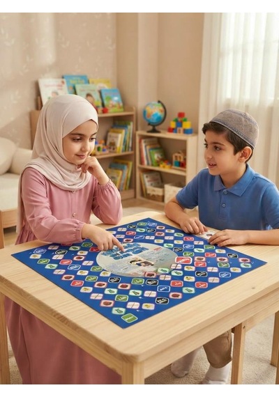 2'li Kiblegâh Seti: Dini Bilgiler Aile Oyunu Ve 60 Parça Elif Ba Eşleştirme Eğitici Oyun Seti