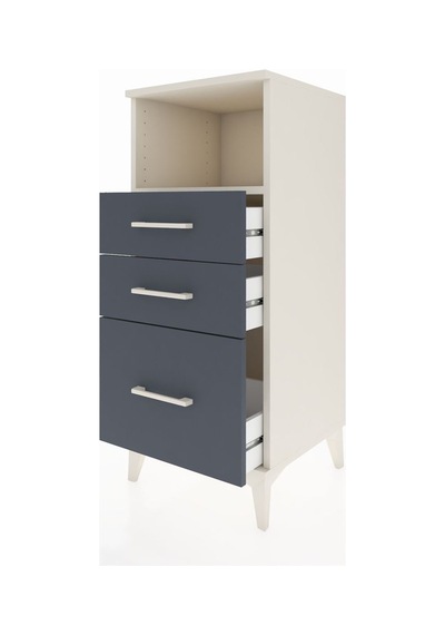 Hyperion Komodin Tek Raflı 3 Çekmeceli 44x44x106 Aytaşı-antrasit Aytaşı