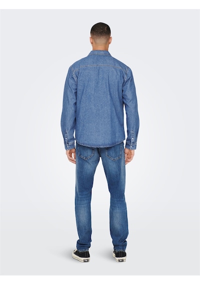 Only & Sons Onsbane 3247 Dnm Shırt Noos Erkek Mavi Denim Gömlek - 22023247 Mavi Only & Sons Onsbane 3247 Dnm Shırt Noos Erkek Mavi Denim Gömlek - 22023247 Mavi