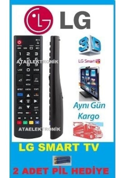 Pil Lg Kisa Kumanda Tüm Lg -Led Lcd 3D 4K Smart Uyumlu