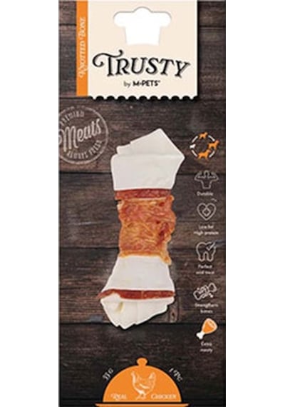 M-pets Trusty Extra Tavuklu Düğümlü Kemik Köpek Ödülü 55 Gr 12,7 Cm 244-30029.02