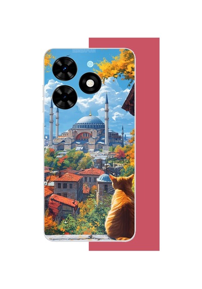 Tecno Spark 20-20c Uyumlu Ayasofya1 Baskılı Silikon Kılıf Renkli