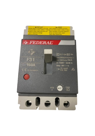 Federal F31 160A Ayar Sahalı Kompakt Şalter