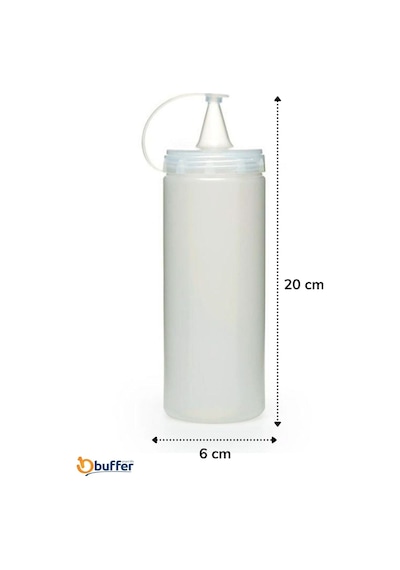 Buffer Şeffaf Kapaklı Sızdırmaz Yağlık Sosluk Şişesi Plastik Yağdanlık 400 Ml Ap-9028 Diğer